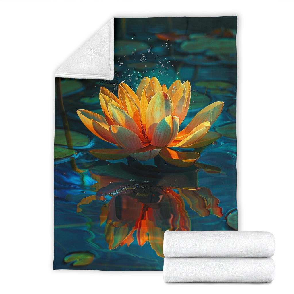 Luminous Lotus Blanket, Luminous Lotus Estetic Blanket, Luminous Lotus Blanket Gift, Blanket