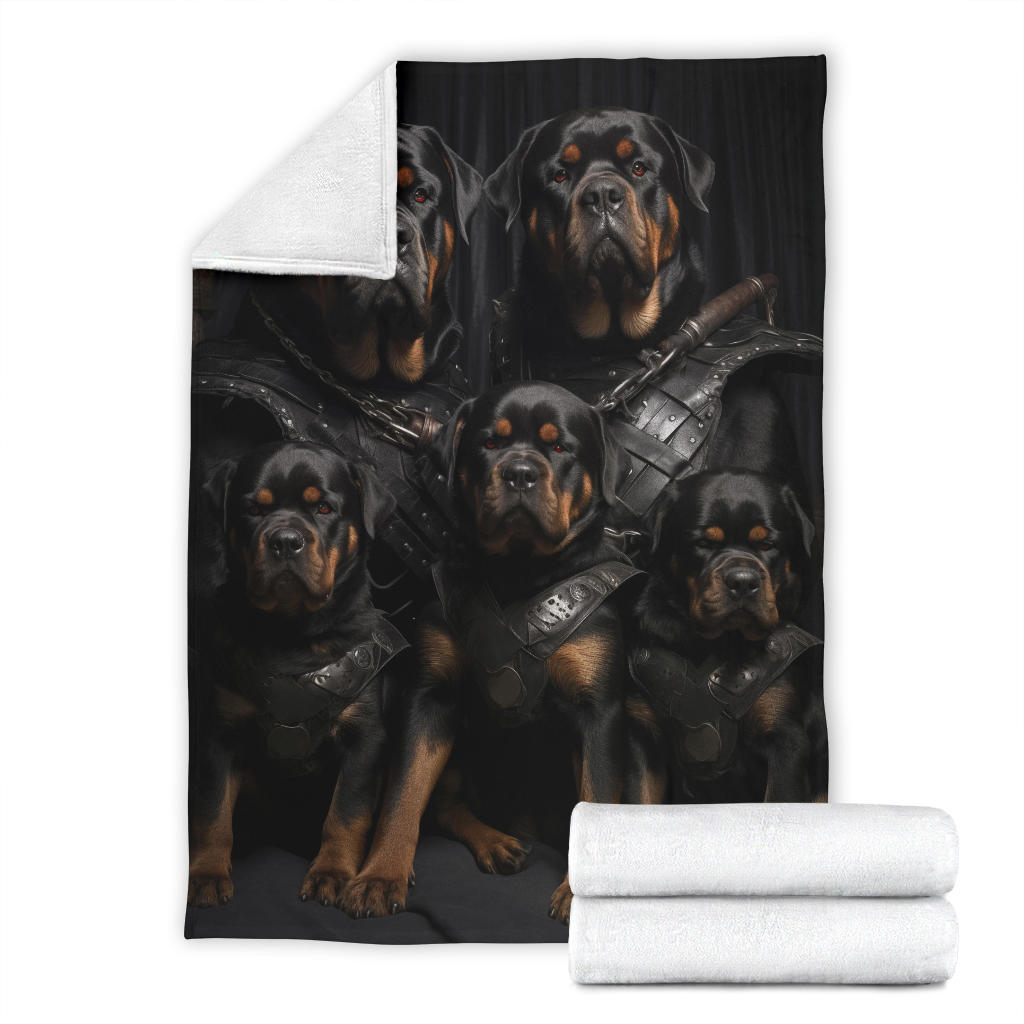 Rottweiler Family Blanket, Rottweiler Blanket, Rottweiler gifts, Rottweiler Throw Blanket