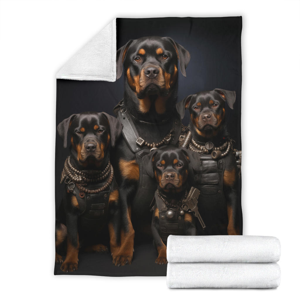 Rottweiler Family Blanket, Rottweiler Blanket, Rottweiler gifts, Rottweiler Throw Blanket