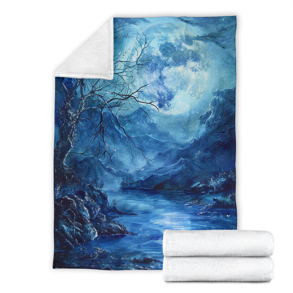 Mystic Moonlight Blanket, Mystic Moonlight Estetic Blanket, Mystic Moonlight Blanket Gift, Blanket