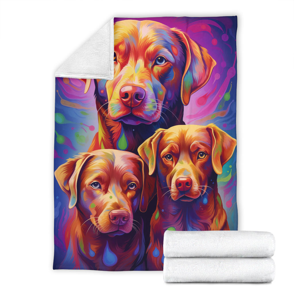 Chesapeake Bay Retrievr  Blanket, Trippy Psychedelics Chesapeake Bay Retrievr Fleece Blanket, Chesapeake Bay Retrievr Throw Blanket, Chesapeake Bay Retrievr Gifts