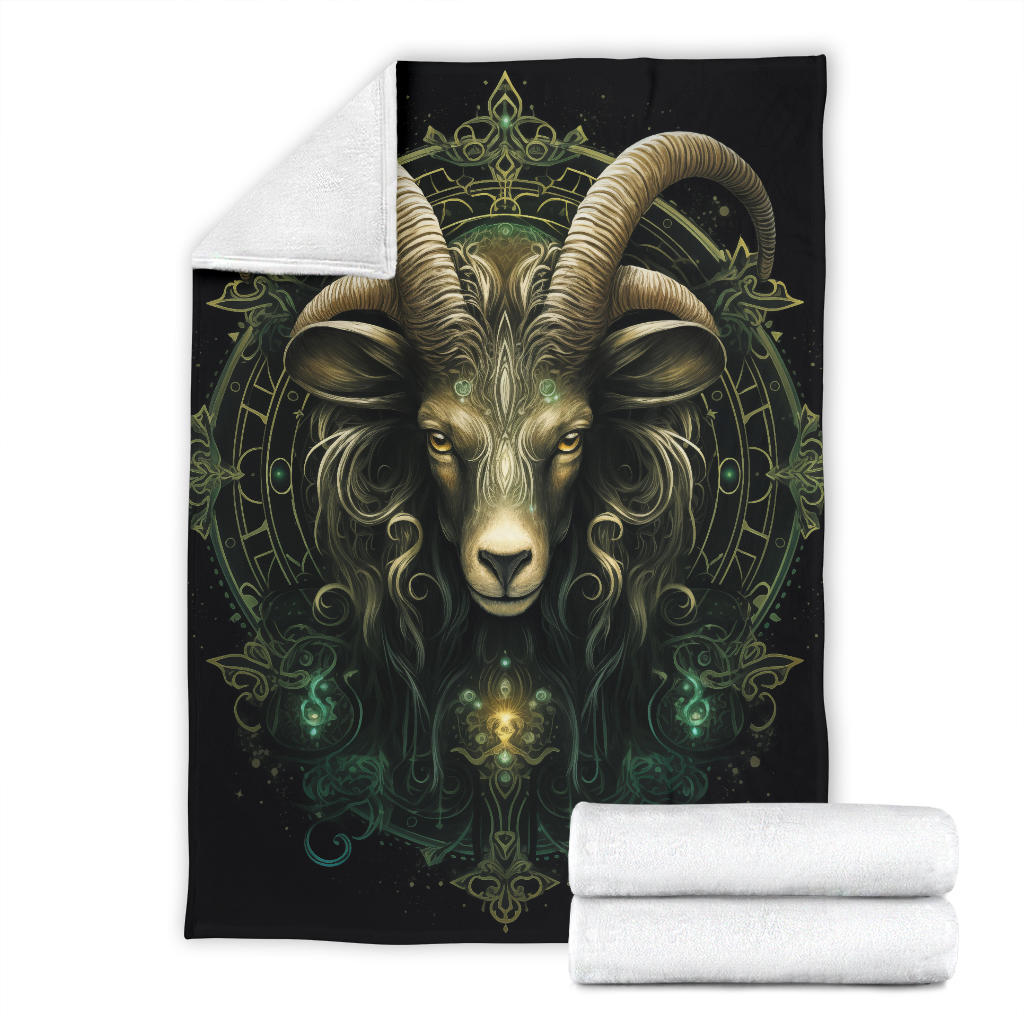 Capricornus Goat Zodiac Sign Blanket, Capricornus Goat Zodiac Gifts, Capricornus Goat Throw Blanket, Capricornus Goat Fleece Blanket