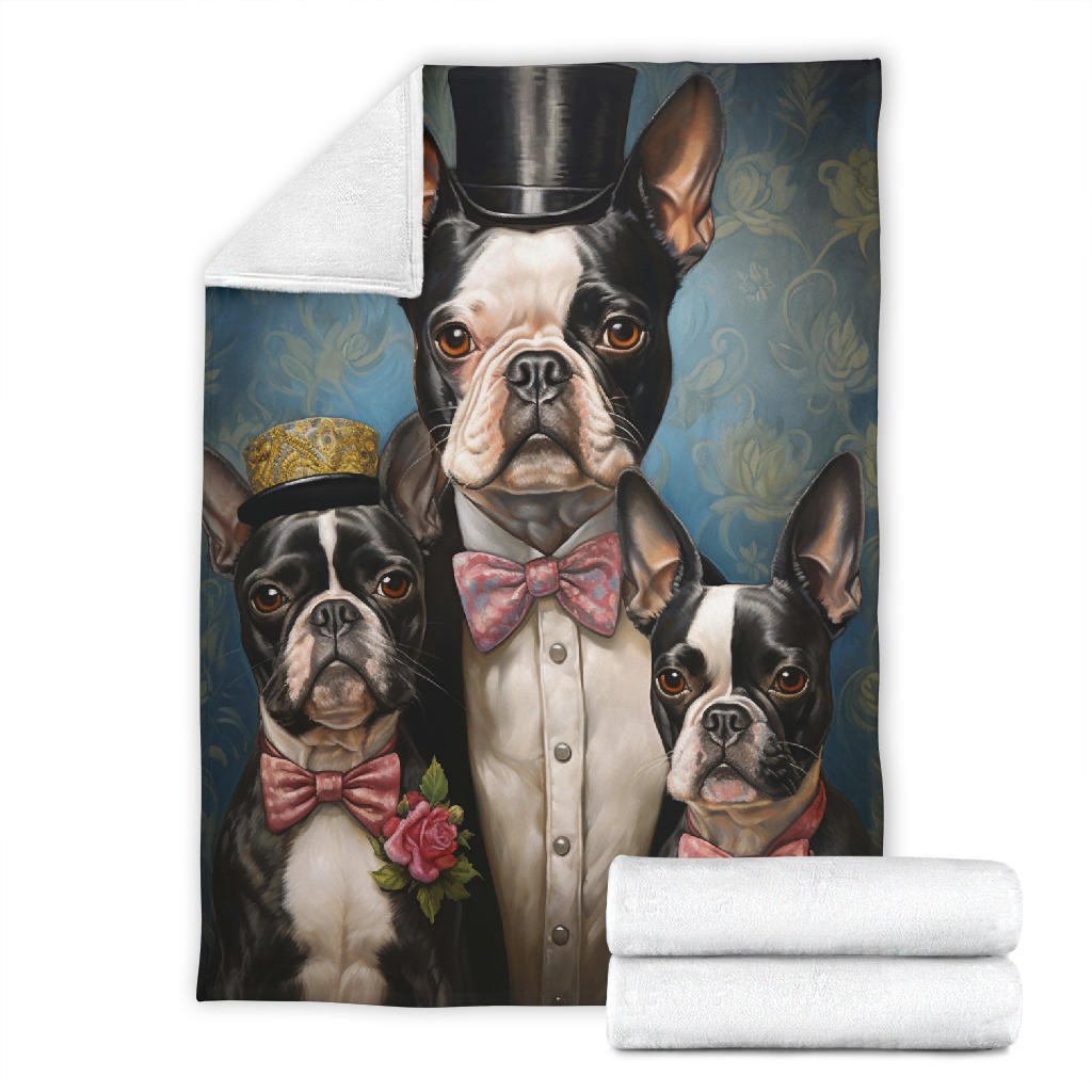 Boston Terrier Family Blanket, Boston Terrier Blanket, Boston Terrier Throw Blanket, Boston Terrier, Boston Terrier Gifts