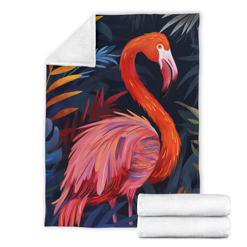 Flamingo Blanket, Trippy Psychedelics Flamingo Fleece Blanket, Flamingo Throw Blanket, Flamingo Gifts