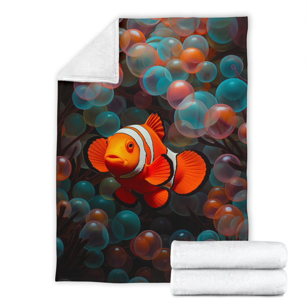 Clownfish Blanket, Clownfish Throw Blanket, Clownfish Gifts