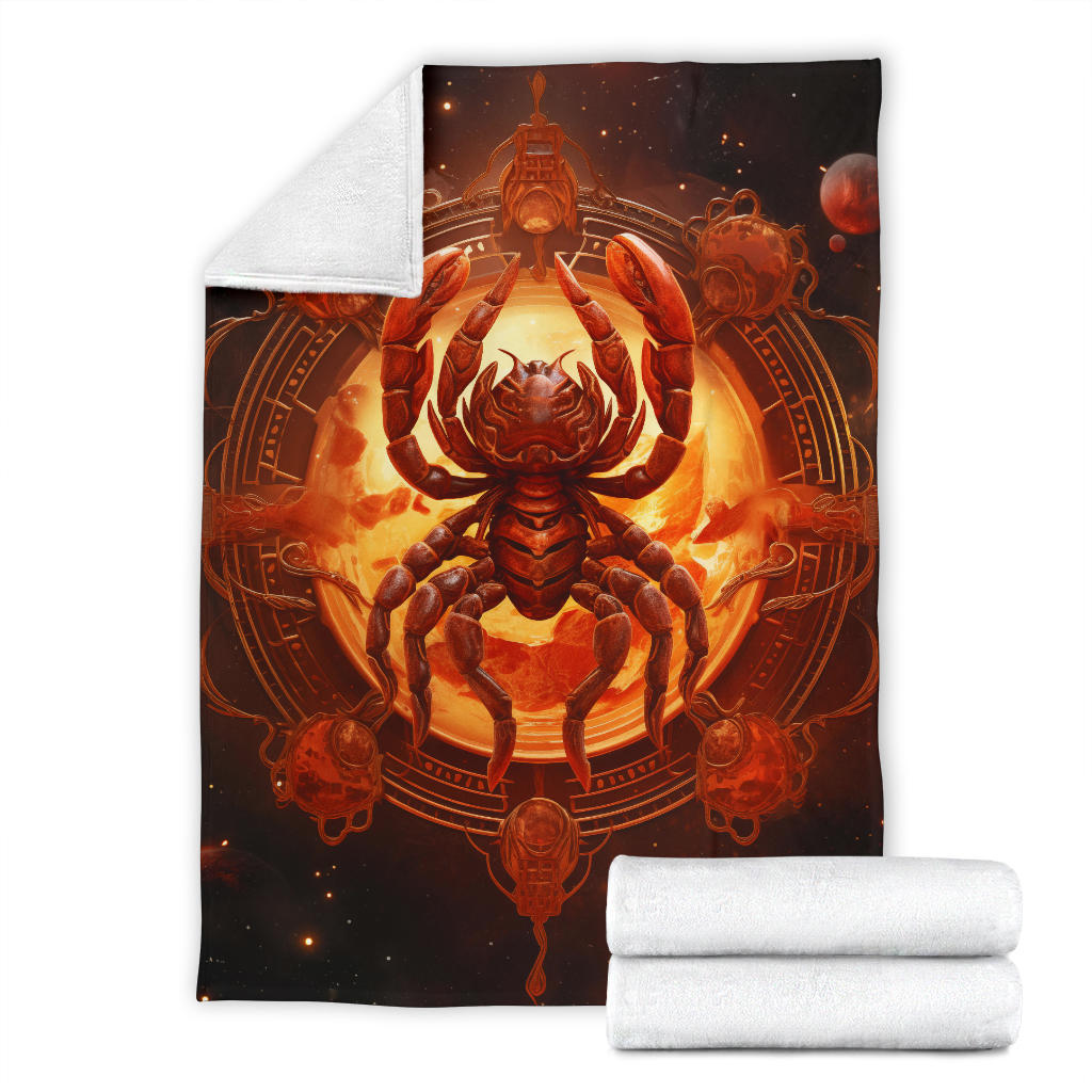 Scorpion Scorpius Zodiac Blanket, Scorpion Scorpius Zodiac Gifts, Scorpius Throw Blanket, Scorpius Fleece Blanket