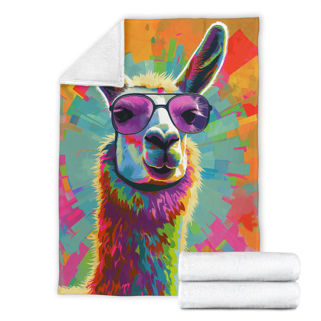 Lama Blanket, Trippy Psychedelics Lama Fleece Blanket, Lama Throw Blanket, Lama Gifts