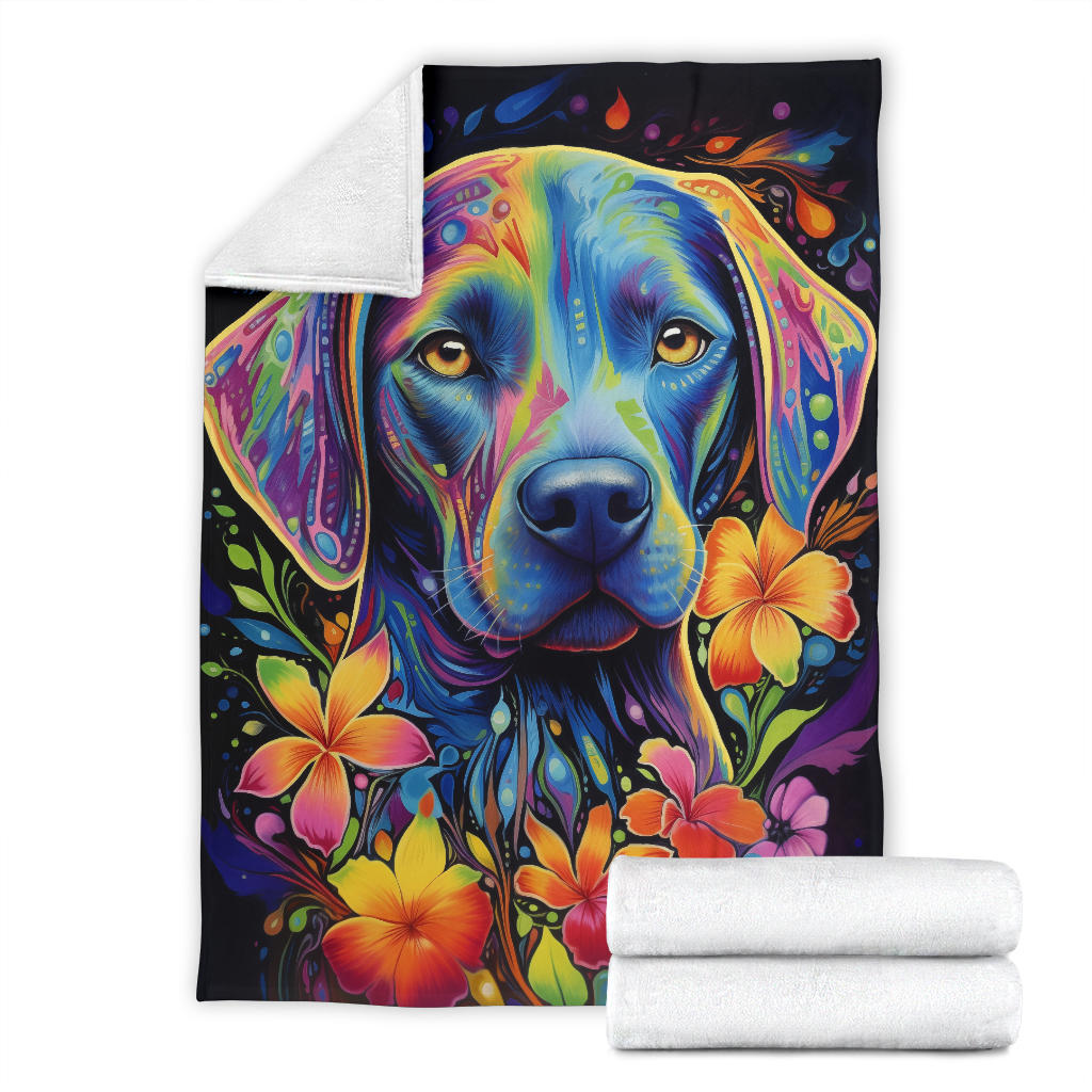 Trippy Psychedelics Labrador Retriever Blanket, Labrador Retriever Throw Blanket, Labrador Retriever Fleece Blanket, Labrador Retriever Gift