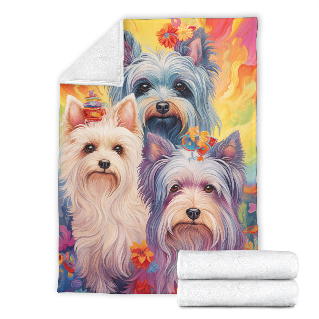 Biewer Terri Blanket, Trippy Psychedelics Biewer Terri Fleece Blanket, Biewer Terri Throw Blanket, Biewer Terri Gifts