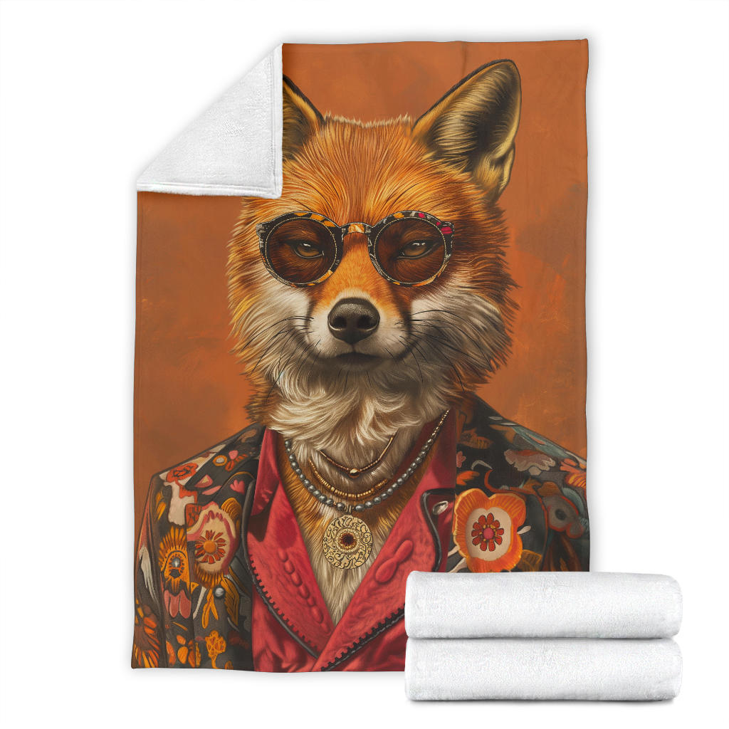 Jackal animal Blanket, Trippy Psychedelics Jackal animal Fleece Blanket, Jackal animal Throw Blanket, Jackal animal Gifts