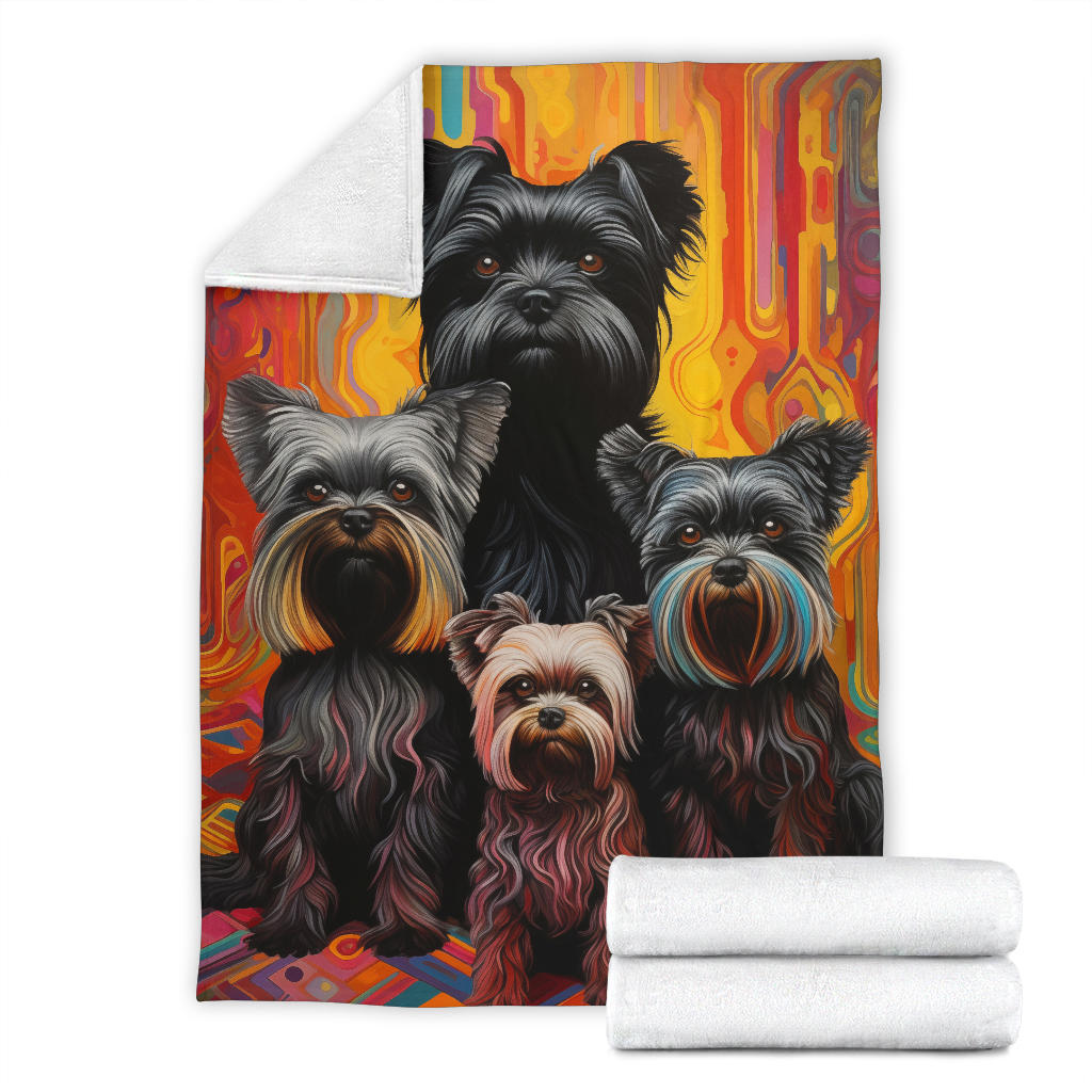 Affenpinscher Blanket, Trippy Psychedelics Affenpinscher Fleece Blanket, Affenpinscher Throw Blanket, Affenpinscher Gifts