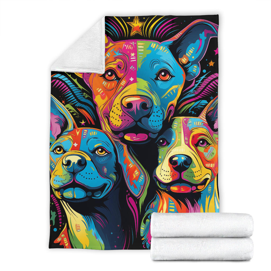 American Staffordshire Terri Blanket, Trippy Psychedelics American Staffordshire Terri Fleece Blanket, American Staffordshire Terri Throw Blanket, American Staffordshire Terri Gifts