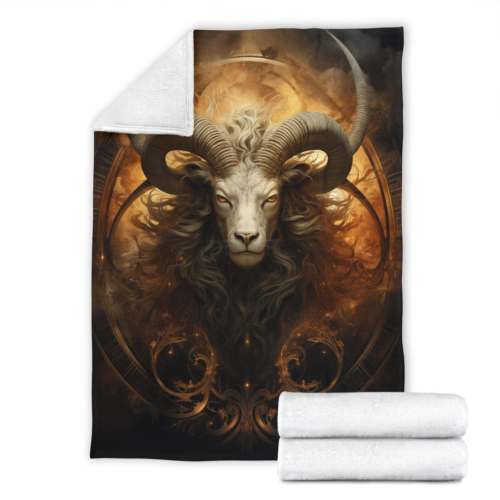 Capricornus Goat Zodiac Sign Blanket, Capricornus Goat Zodiac Gifts, Capricornus Goat Throw Blanket, Capricornus Goat Fleece Blanket