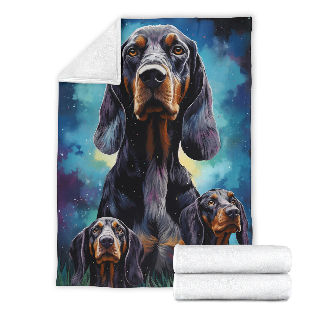 Bluetick Coonhound Blanket, Trippy Psychedelics Bluetick Coonhound Fleece Blanket, Bluetick Coonhound Throw Blanket, Bluetick Coonhound Gifts