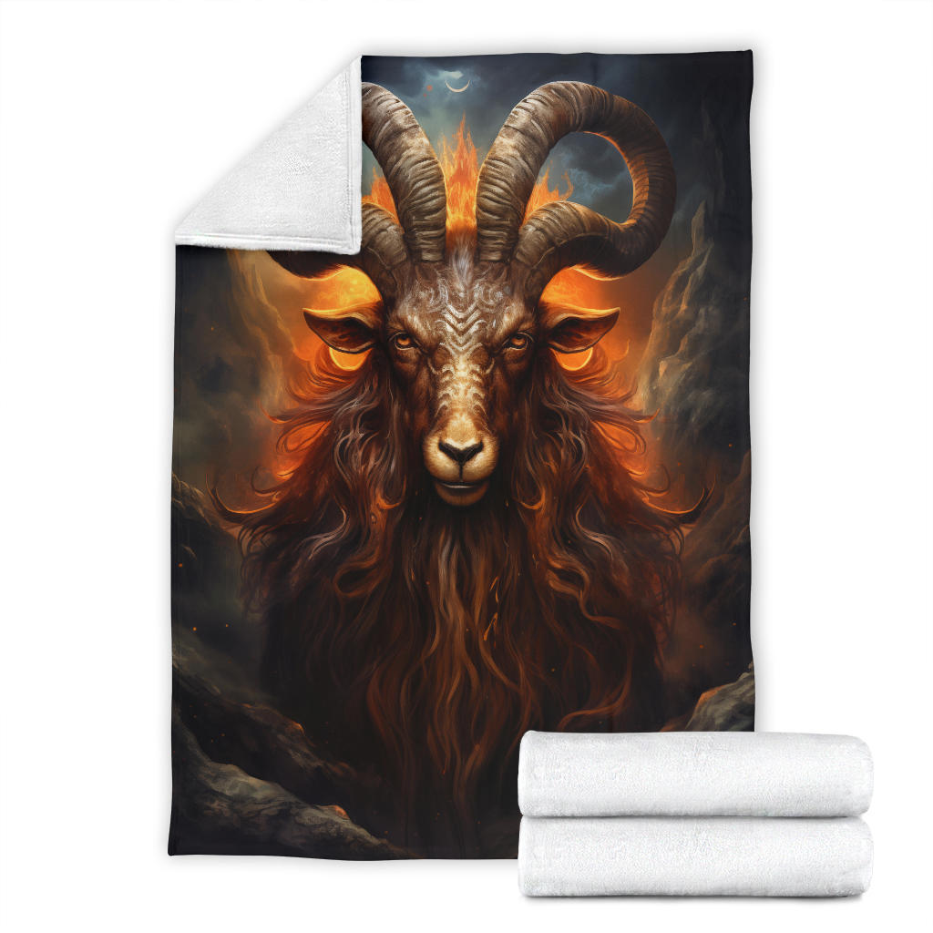 Capricornus Goat Zodiac Sign Blanket, Capricornus Goat Zodiac Gifts, Capricornus Goat Throw Blanket, Capricornus Goat Fleece Blanket