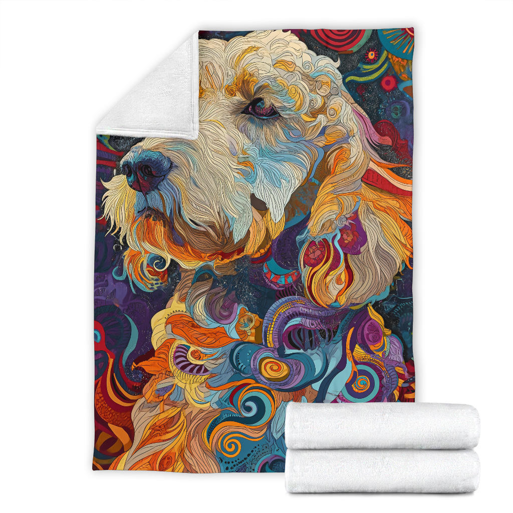 Komondor Dog Blanket, Trippy Psychedelics Komondor Dog Fleece Blanket, Komondor Dog Throw Blanket, Komondor Dog Gifts