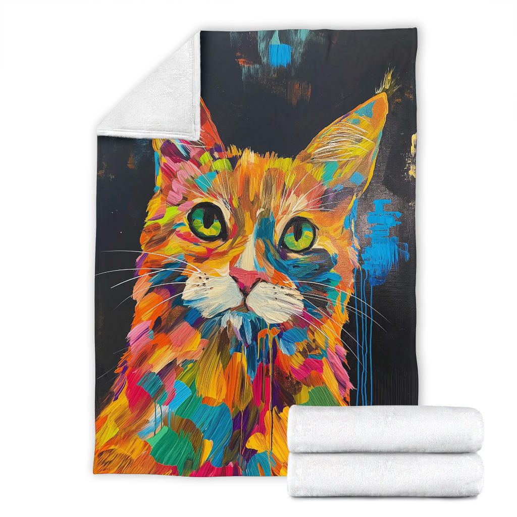 American Bobtail cat Blanket, Trippy Psychedelics American Bobtail cat Fleece Blanket, American Bobtail cat Throw Blanket, American Bobtail cat Gifts