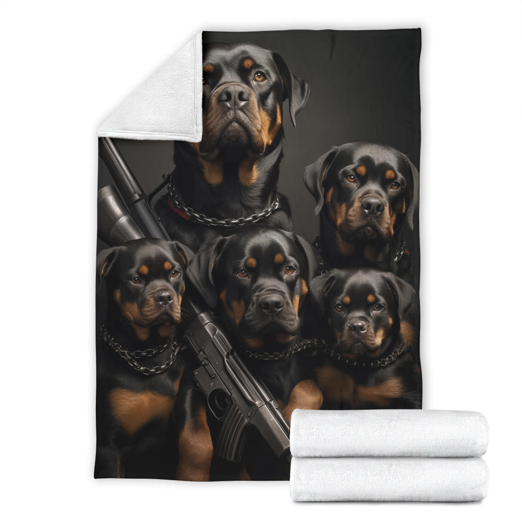 Rottweiler Family Blanket, Rottweiler Blanket, Rottweiler gifts, Rottweiler Throw Blanket