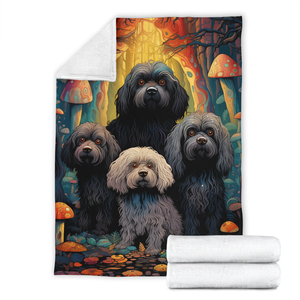 Puli Blanket, Trippy Psychedelics Puli Fleece Blanket, Puli Throw Blanket, Puli Gifts