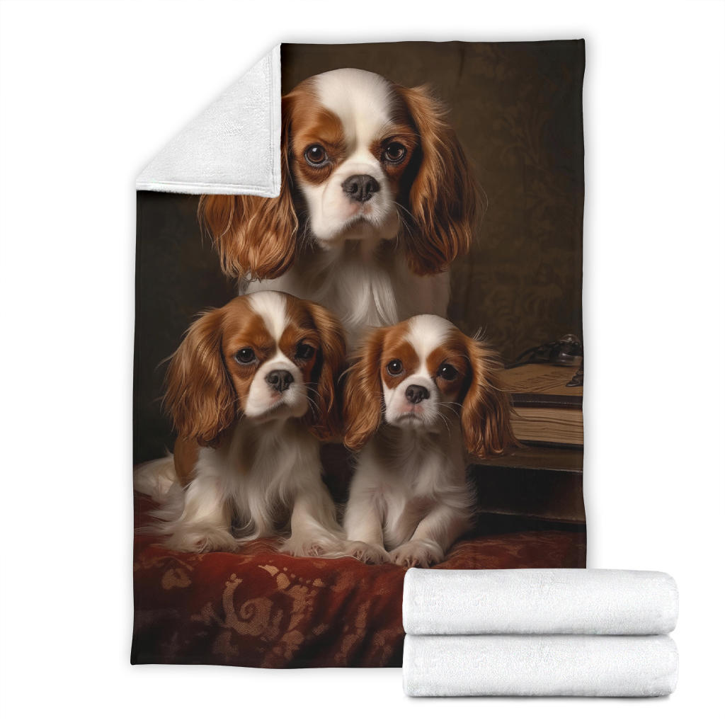 Cavalier King Charles Spaniel Family Blanket, Cavalier King Charles Spaniel Blanket, Cavalier King Charles Spaniel Throw Blanket, Cavalier King Charles Spaniel