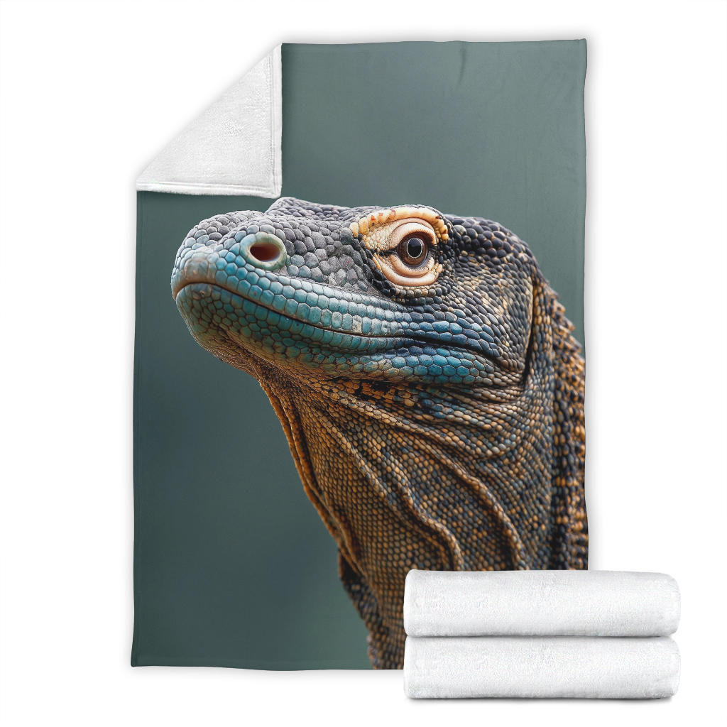 Komodo Dragon Blanket, Trippy Psychedelics Komodo Dragon Fleece Blanket, Komodo Dragon Throw Blanket, Komodo Dragon Gifts