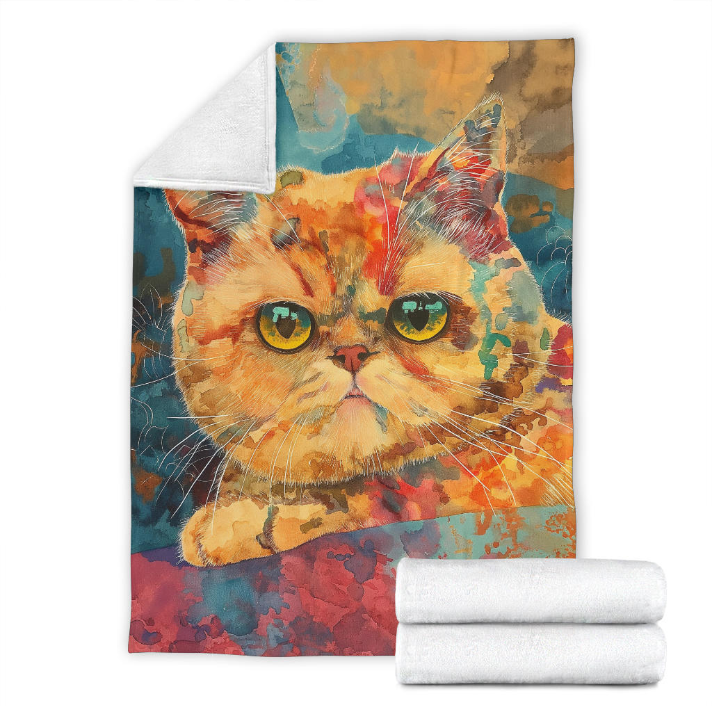 Exotic Shorthair cat Blanket, Trippy Psychedelics Exotic Shorthair cat Fleece Blanket, Exotic Shorthair cat Throw Blanket, Exotic Shorthair cat Gifts