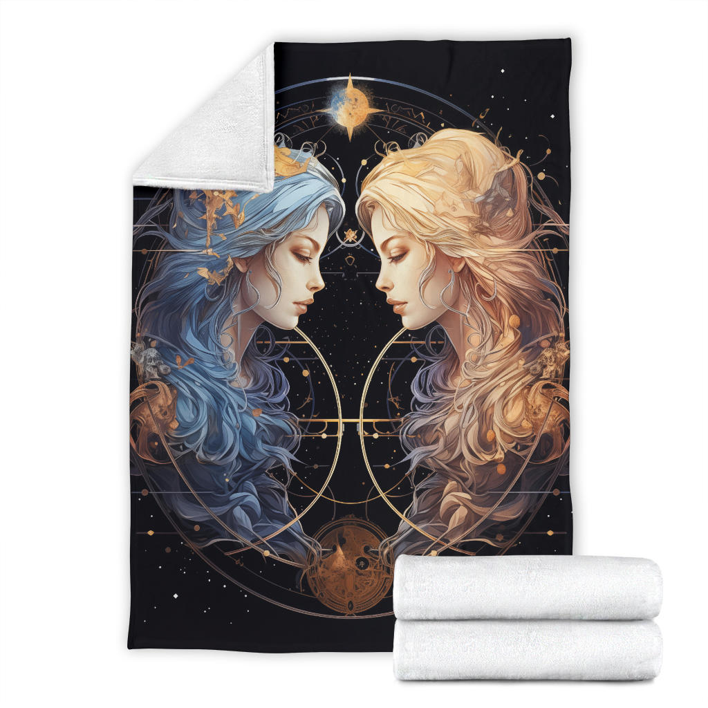 Gemini Zodiac Blanket, Twins Zodiac Sign, Gemini Zodiac Gifts, Gemini Zodiac Throw Blanket