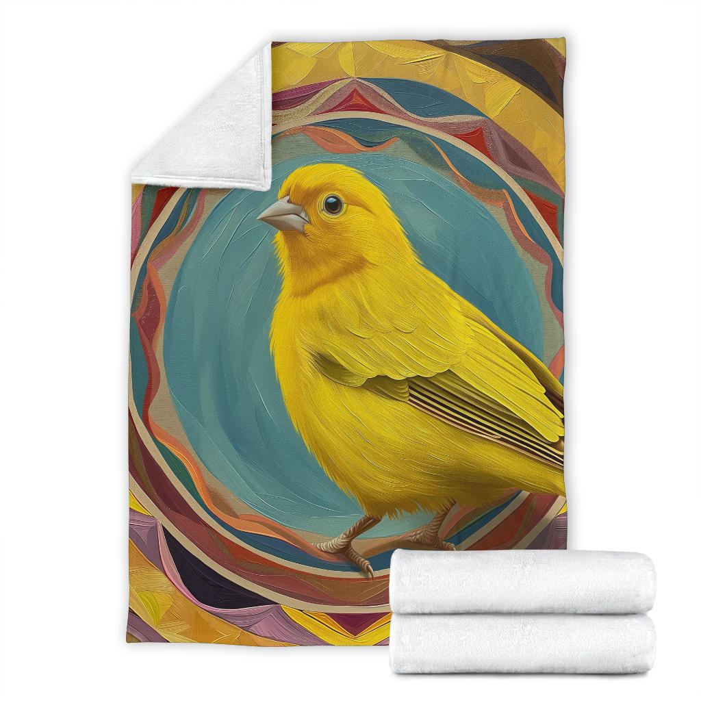 Canary bird Blanket, Trippy Psychedelics Canary bird Fleece Blanket, Canary bird Throw Blanket, Canary bird Gifts