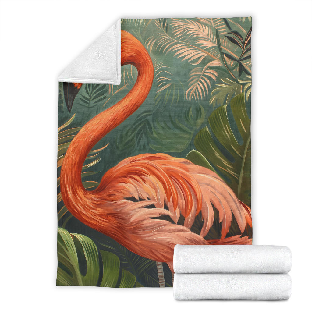 Flamingo Blanket, Trippy Psychedelics Flamingo Fleece Blanket, Flamingo Throw Blanket, Flamingo Gifts