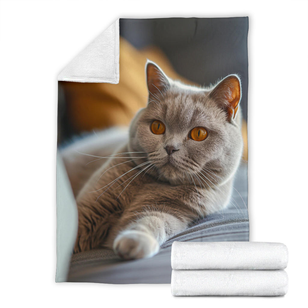 British Shorthair cat Blanket, Trippy Psychedelics British Shorthair cat Fleece Blanket, British Shorthair cat Throw Blanket, British Shorthair cat Gifts