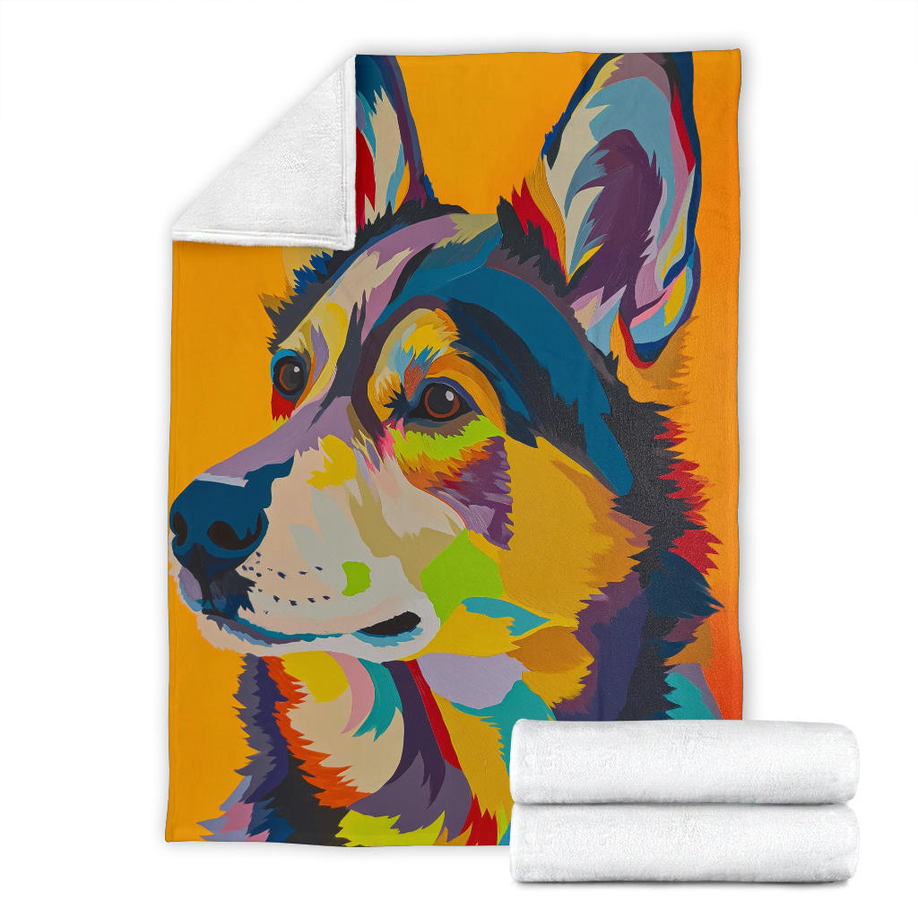 Lapponian Herder Dog Blanket, Trippy Psychedelics Lapponian Herder Dog Fleece Blanket, Lapponian Herder Dog Throw Blanket, Lapponian Herder Dog Gifts