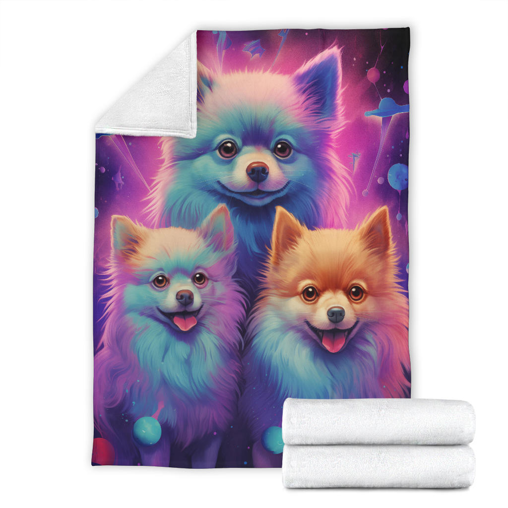 Schipperke Blanket, Trippy Psychedelics Schipperke Fleece Blanket, Schipperke Throw Blanket, Schipperke Gifts