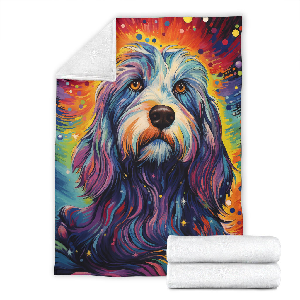 Petit Basset Griffon Vendeen Blanket, Trippy Psychedelics Petit Basset Griffon Vendeen Fleece Blanket, Petit Basset Griffon Vendeen Throw Blanket, Petit Basset Griffon Vendeen Gifts