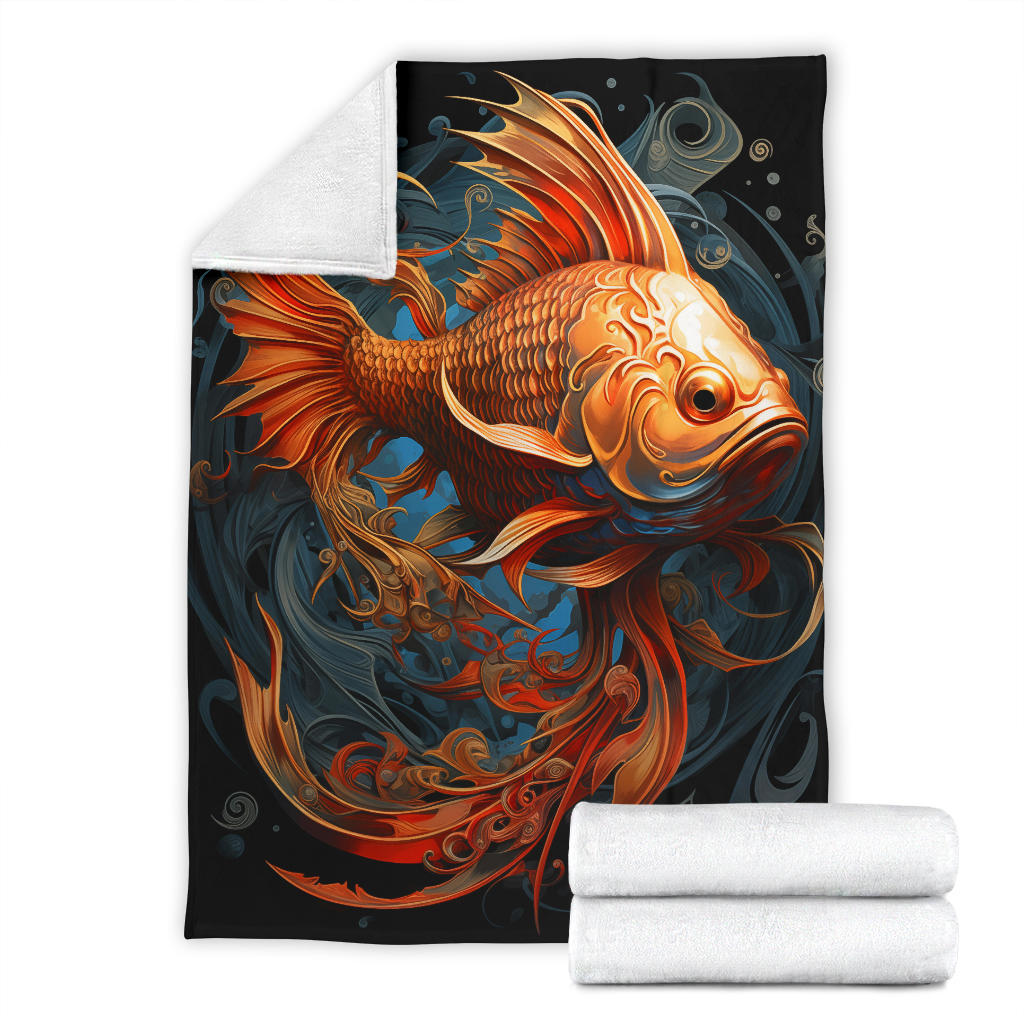 Fish Zodiac Blanket, Pisces Zodiac Gifts, Fish Zodiac Throw Blanket, Fish Zodiac Sign Fleece Blanket