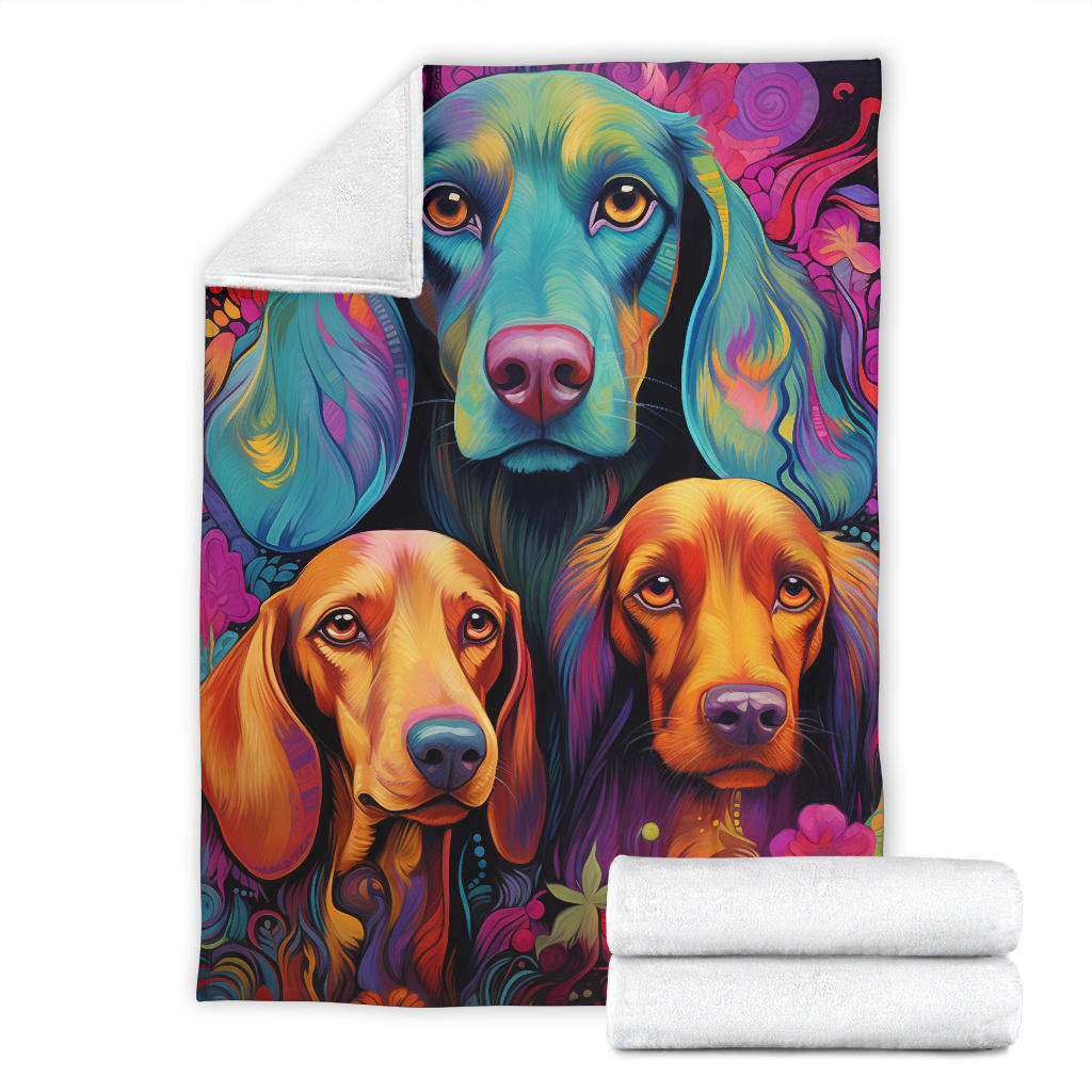 Estonian Hound Blanket, Trippy Psychedelics Estonian Hound Fleece Blanket, Estonian Hound Throw Blanket, Estonian Hound Gifts