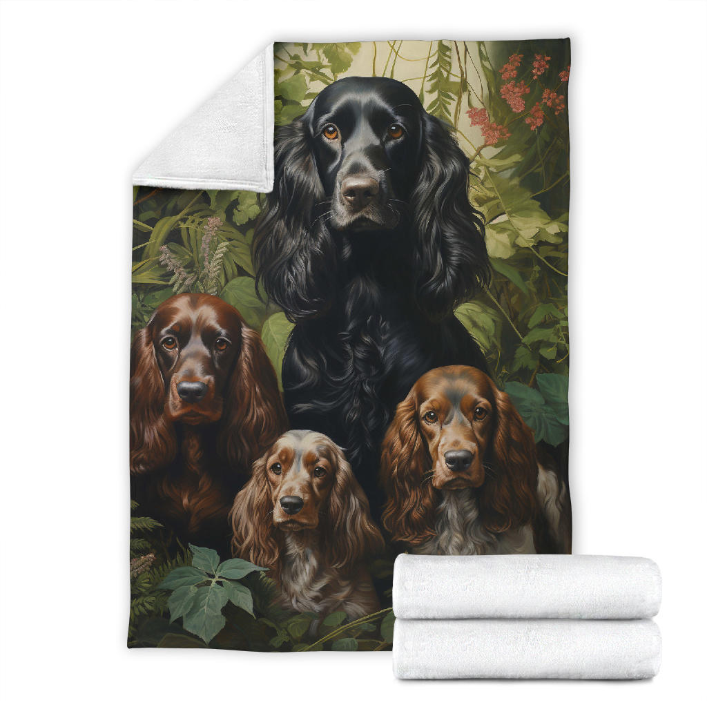 Cocker Spaniel Family Blanket, Cocker Spaniel Blanket,Cocker Spaniel Throw Blanket, Cocker Spanie, Cocker Spaniel Gifts