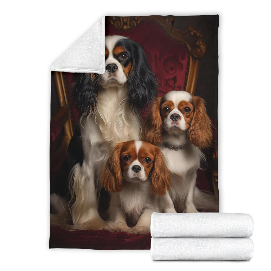 Cavalier King Charles Spaniel Family Blanket, Cavalier King Charles Spaniel Blanket, Cavalier King Charles Spaniel Throw Blanket, Cavalier King Charles Spaniel, Cavalier King Charles Spaniel Gifts