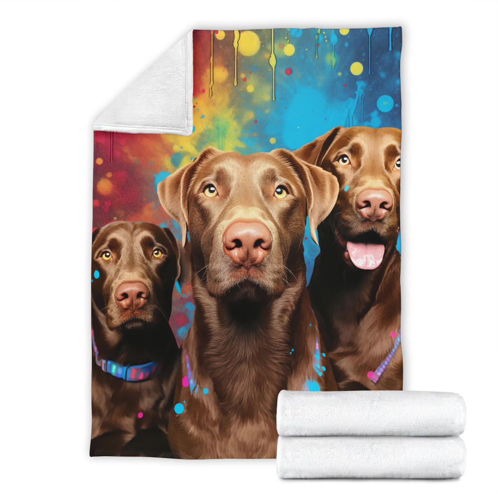 Chesapeake Bay Retrievr  Blanket, Trippy Psychedelics Chesapeake Bay Retrievr Fleece Blanket, Chesapeake Bay Retrievr Throw Blanket, Chesapeake Bay Retrievr Gifts