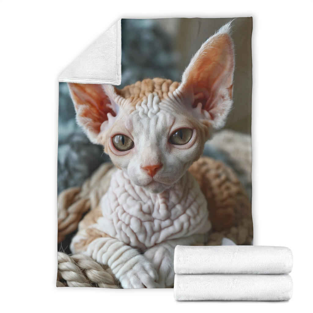 Cornish Rex cat Blanket, Trippy Psychedelics Cornish Rex cat Fleece Blanket, Cornish Rex cat Throw Blanket, Cornish Rex cat Gifts