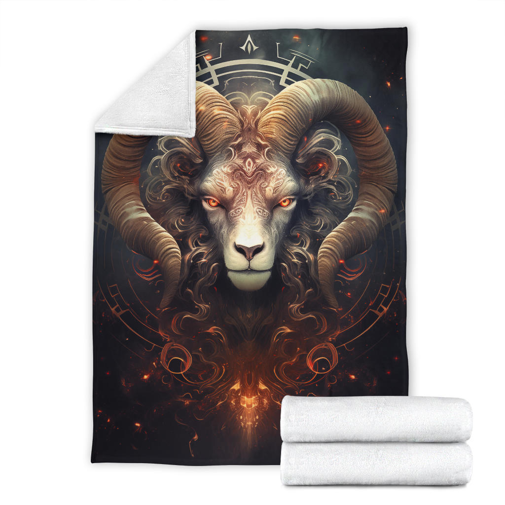 Aries Zodiac Blanket, Ram Zodiac Sign, Aries Gifts, Aries Throw Blanket, Ram Zodiac Gifts