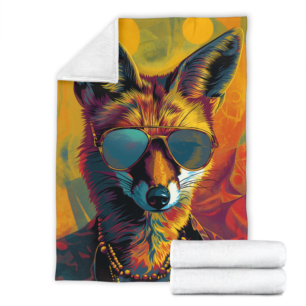 Jackal animal Blanket, Trippy Psychedelics Jackal animal Fleece Blanket, Jackal animal Throw Blanket, Jackal animal Gifts