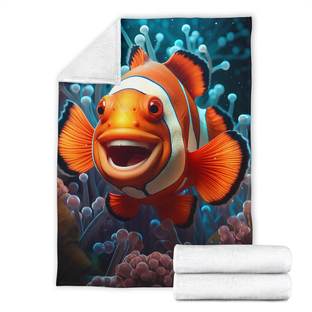 Clownfish Blanket, Clownfish Throw Blanket, Clownfish Gifts