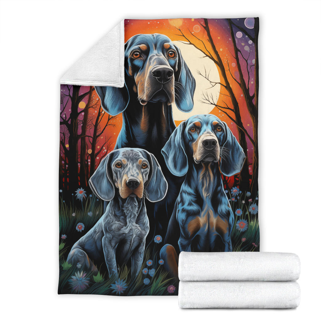 Bluetick Coonhound Blanket, Trippy Psychedelics Bluetick Coonhound Fleece Blanket, Bluetick Coonhound Throw Blanket, Bluetick Coonhound Gifts