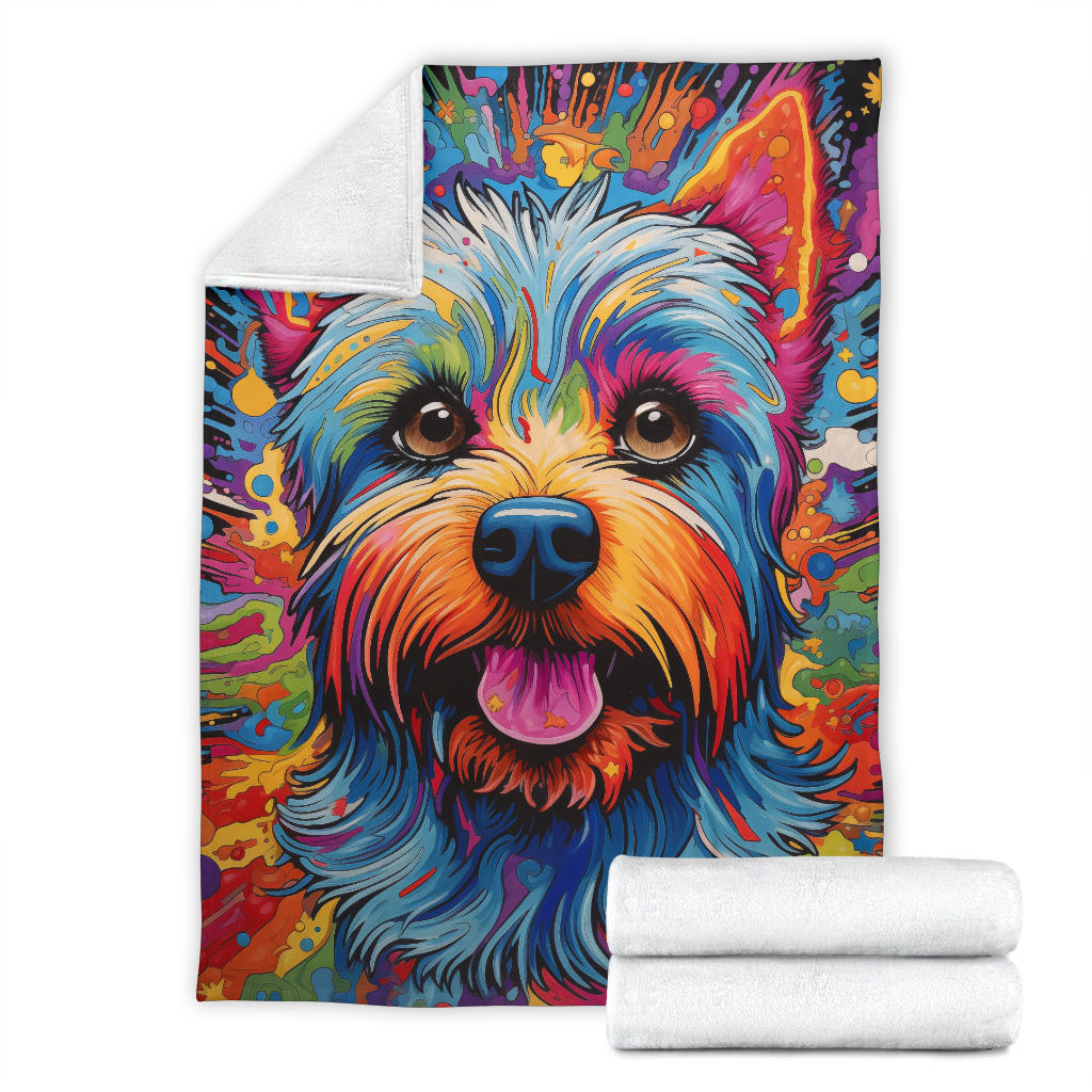 Biewer Terri Blanket, Trippy Psychedelics Biewer Terri Fleece Blanket, Biewer Terri Throw Blanket, Biewer Terri Gifts