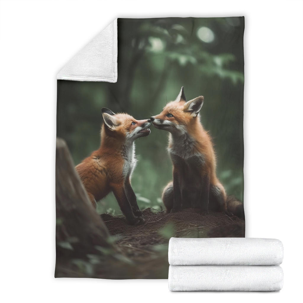 Cute Foxes Blanket