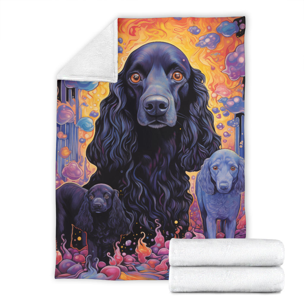 American Water Spaniel Blanket, Trippy Psychedelics American Water Spaniel Fleece Blanket, American Water Spaniel Throw Blanket, American Water Spaniel Gifts