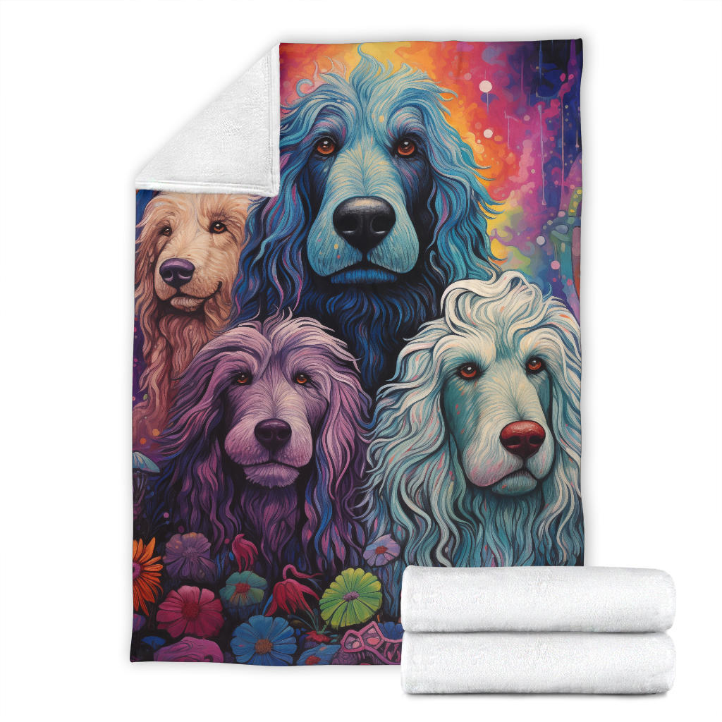 Bergamasco Sheepdog Blanket, Trippy Psychedelics Bergamasco Sheepdog Fleece Blanket, Bergamasco Sheepdog Throw Blanket, Bergamasco Sheepdog Gifts