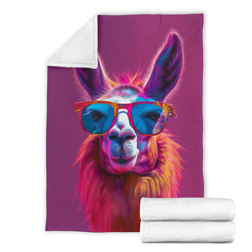 Lama Blanket, Trippy Psychedelics Lama Fleece Blanket, Lama Throw Blanket, Lama Gifts