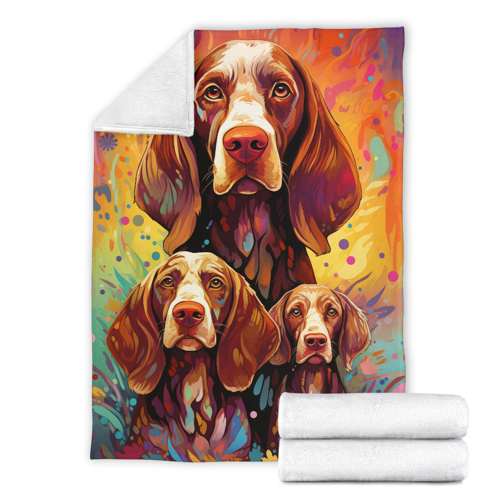 Bracco Italiano Blanket, Trippy Psychedelics Bracco Italiano Fleece Blanket, Bracco Italiano Throw Blanket, Bracco Italiano Gifts