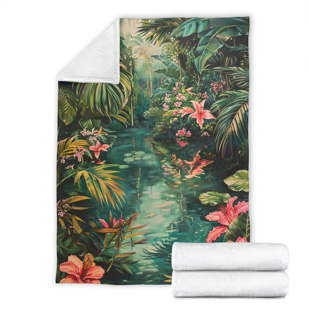 Tropical Paradise Blanket, Tropical Paradise Costume Blanket, Tropical Paradise Blanket Gift, Blanket